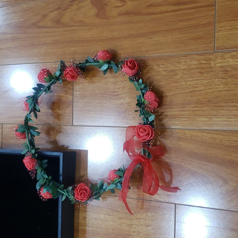 Wedding Floral Headband Women Flower Head Wreath Bride